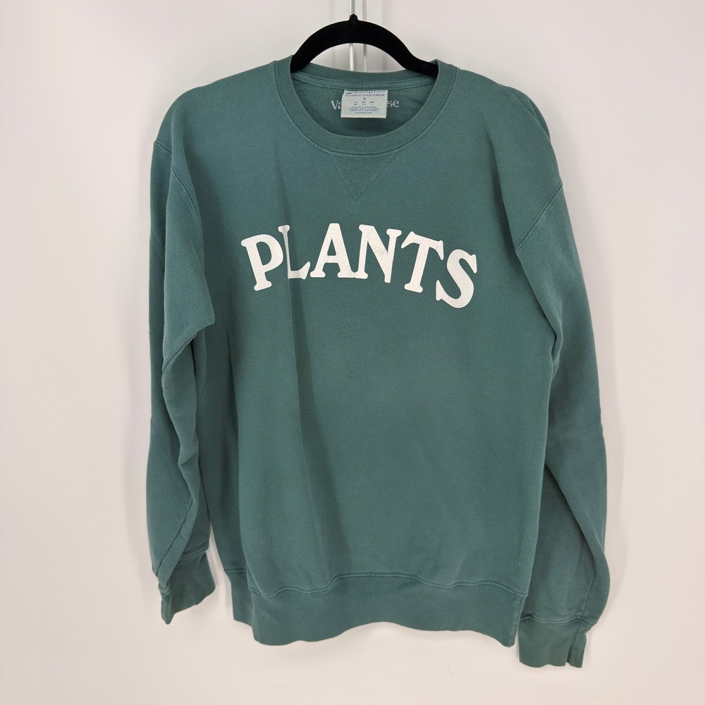 Valley Cruise Press Champion Sweatshirt Womens Small Green Plants Graphic Nature